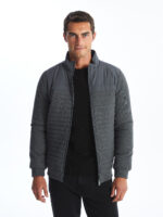 Regular Fit Funnel Neck Men's Knitwear Coat