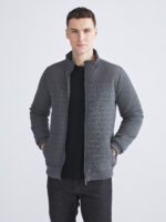 Regular Fit Funnel Neck Men's Knitwear Coat - Image 2