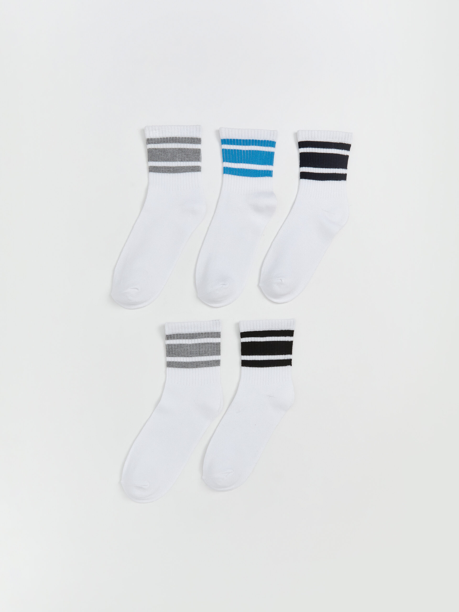 L_20252-W5DL39Z4-K00_A.jpg Striped Boys' Ankle Socks 5 Pack - Image 1