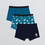 Printed Boys' Boxer Trunks 3-Pack