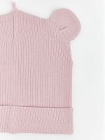 Baby Girl Beanie Set of Two with Ear Detail - Image 3
