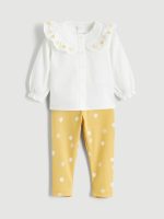 Floral Baby Girl Shirt and Leggings - Image 2