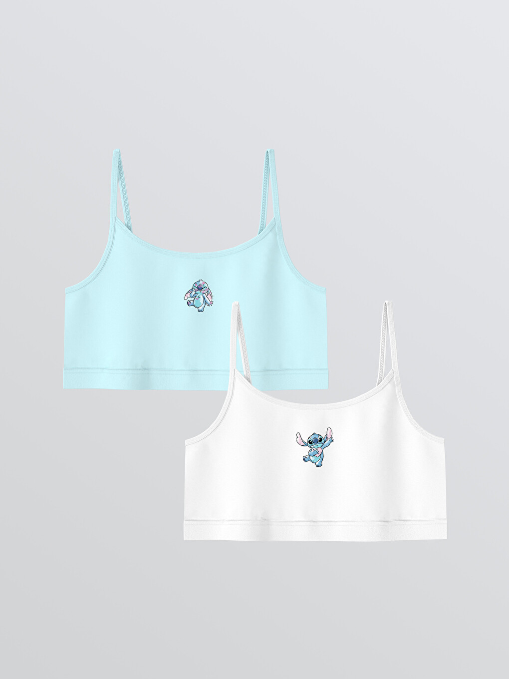 Stitch Printed Strappy Girls' Bustier 2 Pack