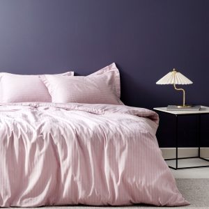 Elicia Super King Striped Satin Duvet Cover Set