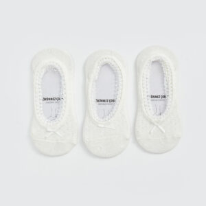 Ribbon Detailed Invisible Socks 3-pack