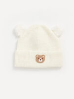 Teddy Bear Embroidered Girl's Beret - Image 2