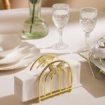 Bow-Embellished Metal Napkin Holder