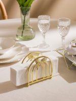 Bow-Embellished Metal Napkin Holder