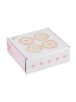 Bow Print Ceramic Cake Plate Set of 4 21 cm - Image 4