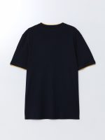 Crew Neck Short Sleeve Printed Combed Cotton Men's T-shirt - Image 2
