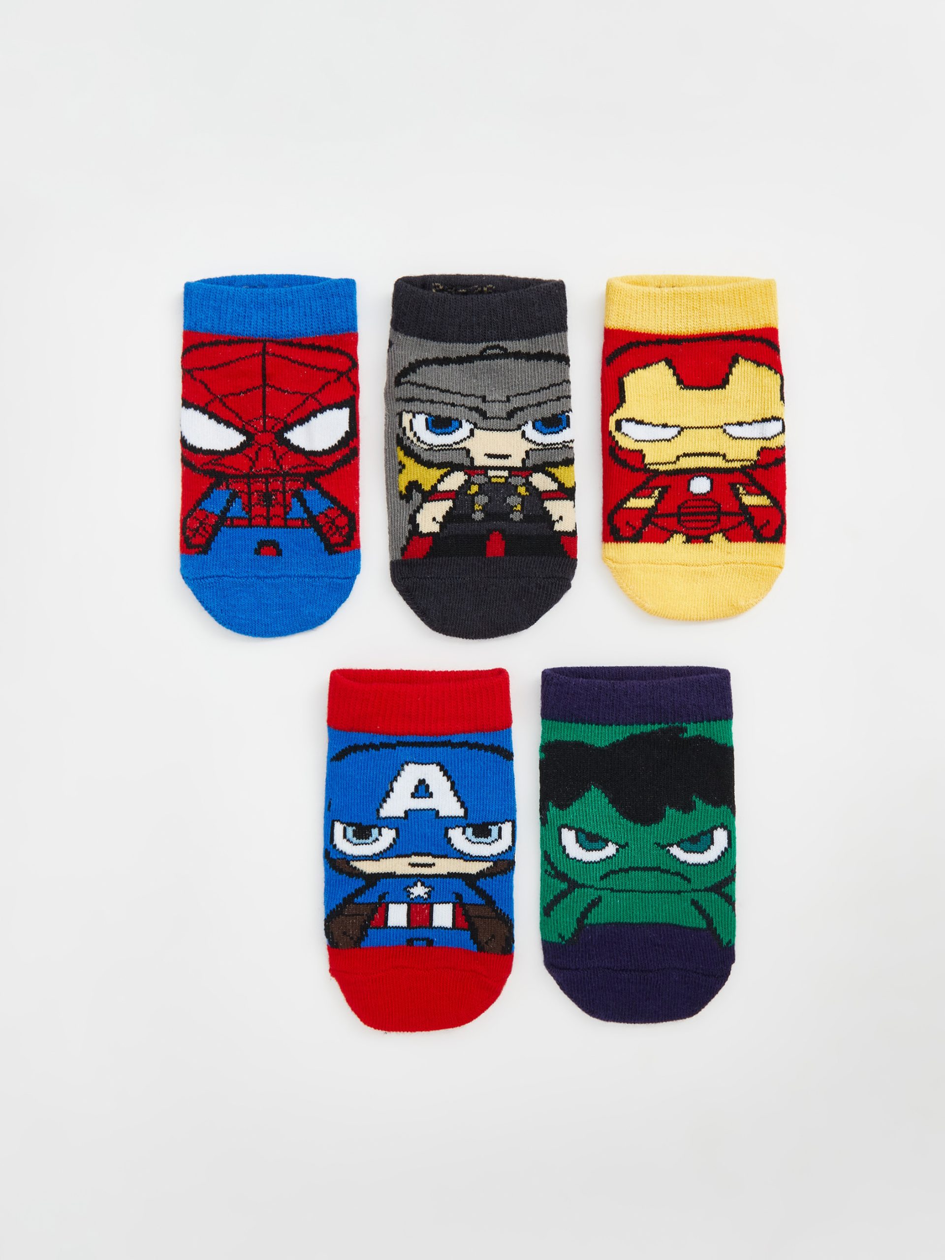 Spider-Man Patterned Boys Trainer Socks 5 Pack