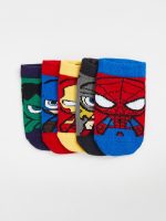 Spider-Man Patterned Boys Trainer Socks 5 Pack - Image 2