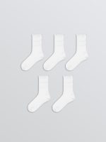 Women's Ruffled Ankle Socks, Set of Five