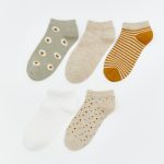 Women's Patterned Ankle Socks - Set of 5