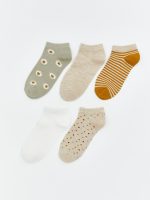 Women's Patterned Ankle Socks - Set of 5