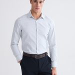 Slim Fit Striped Gabardine Men's Shirt