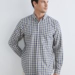 Regular Fit Plaid Gabardine Shirt