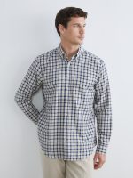 Regular Fit Plaid Gabardine Shirt