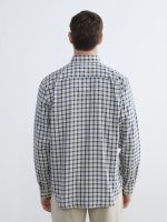 Regular Fit Plaid Gabardine Shirt - Image 4