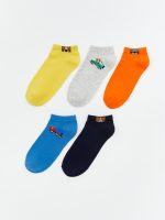 Patterned Boys' Trainer Socks 5 Pack