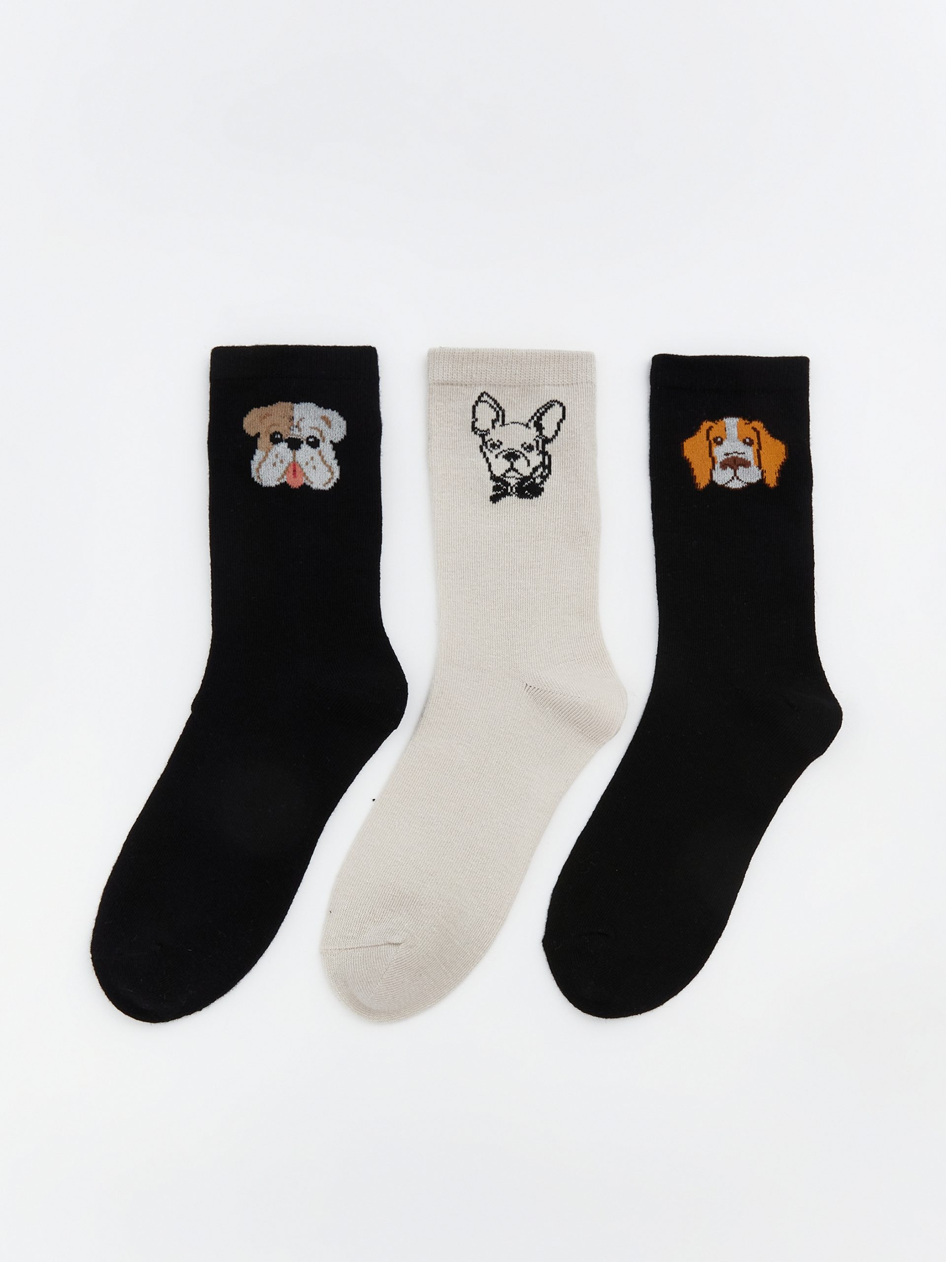 Women's 3-Pack of Dog-Patterned Ankle Socks