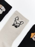Women's 3-Pack of Dog-Patterned Ankle Socks - Image 2