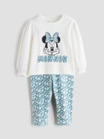 Minnie Mouse Print Baby Girl T-Shirt and Leggings - Image 2