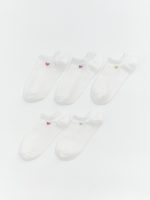 Heart Printed Women's Sneaker Socks 5-Pack