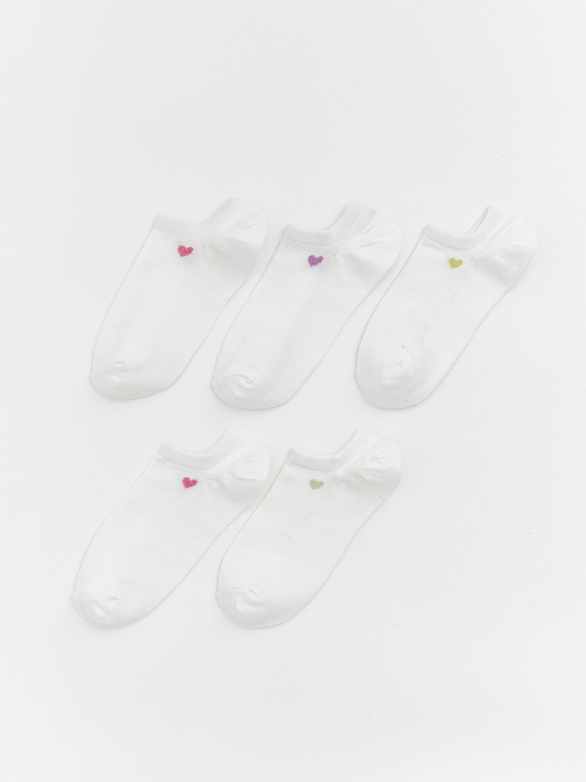 L_20261-S64713Z8-FFB_A.jpg Heart Printed Women's Sneaker Socks 5-Pack - Image 1
