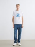 Plus Size Crew Neck Printed Cotton Men's T-Shirt - Image 2