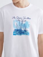 Plus Size Crew Neck Printed Cotton Men's T-Shirt - Image 3