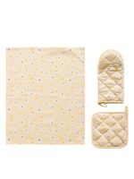 Floral Oven Mitten Pot Holder Drying Cloth Set - Image 4