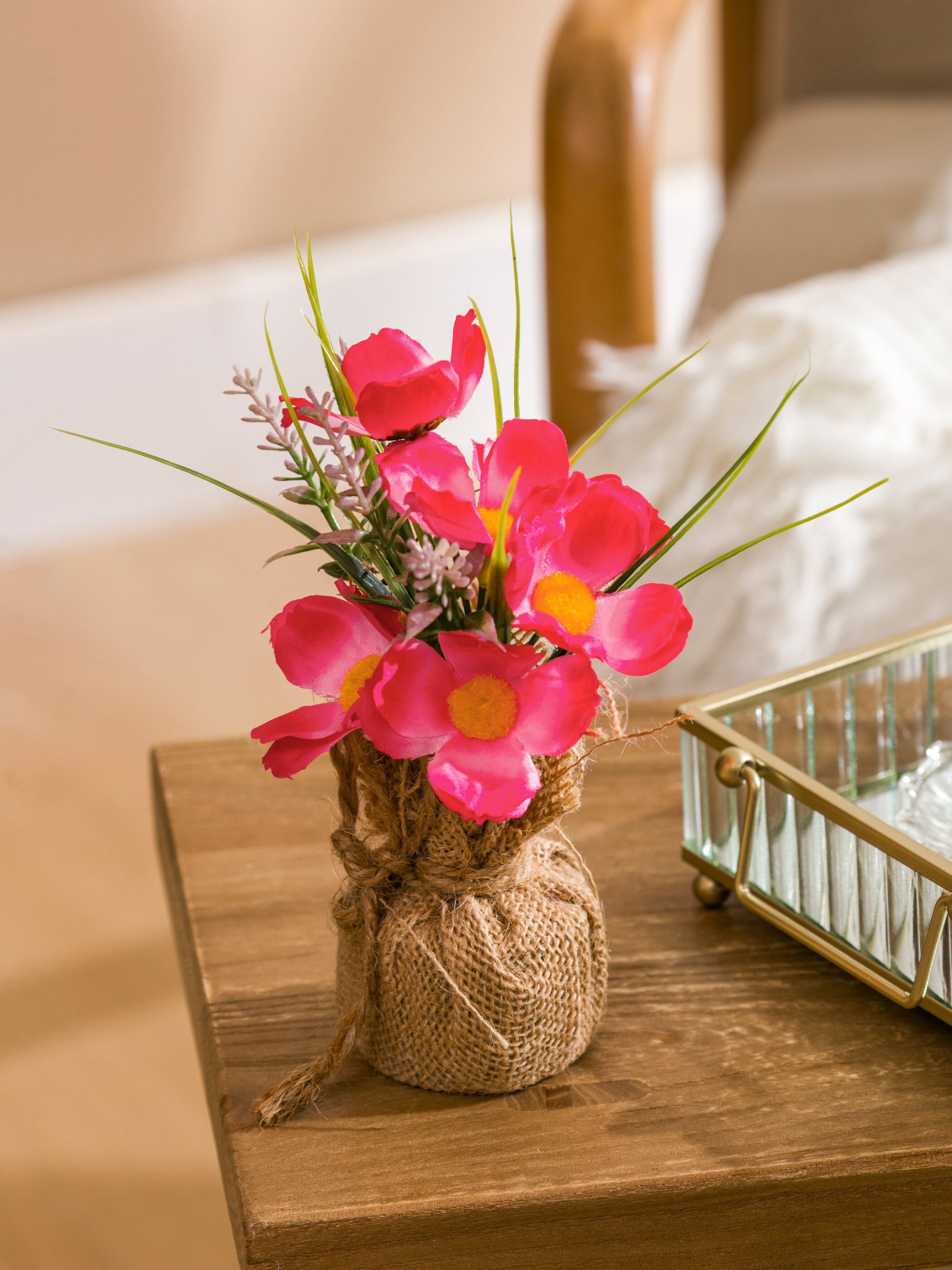 Potted Decorative Artificial Flower 17 cm