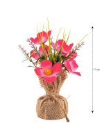 Potted Decorative Artificial Flower 17 cm - Image 3