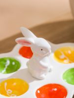 Rabbit Figured Ceramic Egg Cup Set of 6 - Image 3