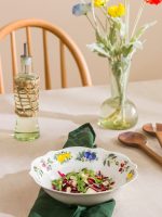 Printed Porcelain Salad Bowl 22 cm