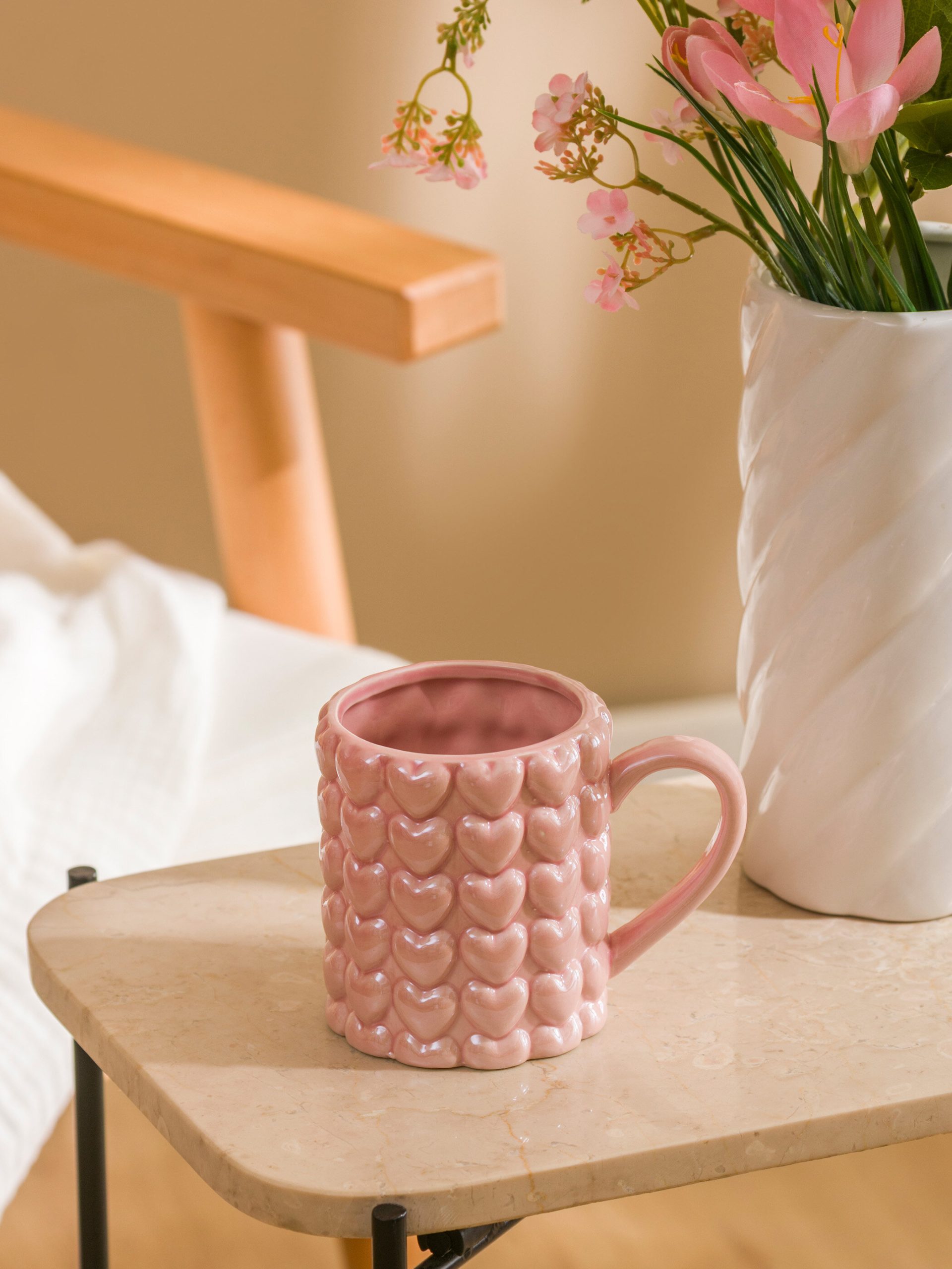 L_20201-S6DF15Z8-F9C_A.jpg Heart Patterned Ceramic Mug 350 ml - Image 1