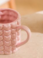 Heart Patterned Ceramic Mug 350 ml - Image 3