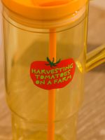Printed Glass Tumbler with Straw, 1200 ml - Image 2