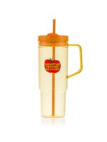 Printed Glass Tumbler with Straw, 1200 ml - Image 4