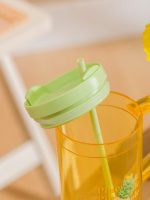 Pineapple Printed Straw Water Bottle - Image 3