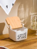 Ceramic Storage Jar with Wooden Lid - Image 2