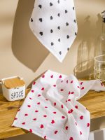 Set of Two Heart-Patterned Tea Towels - Image 2
