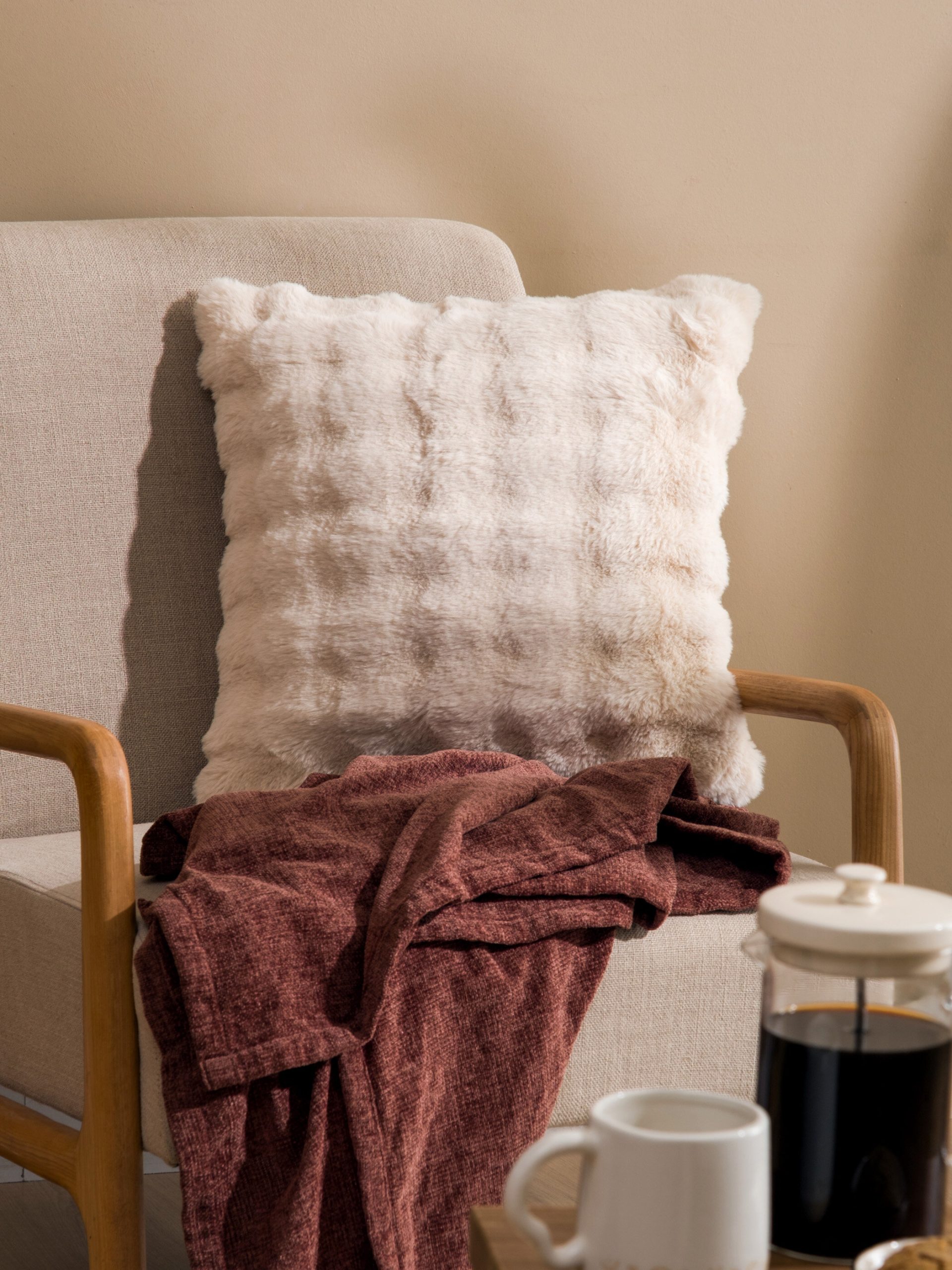 Plush Cushion Cover 45x45 cm