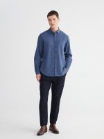 Regular Fit Long Sleeve Plaid Gabardine Men's Shirt - Image 2