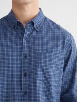 Regular Fit Long Sleeve Plaid Gabardine Men's Shirt - Image 3