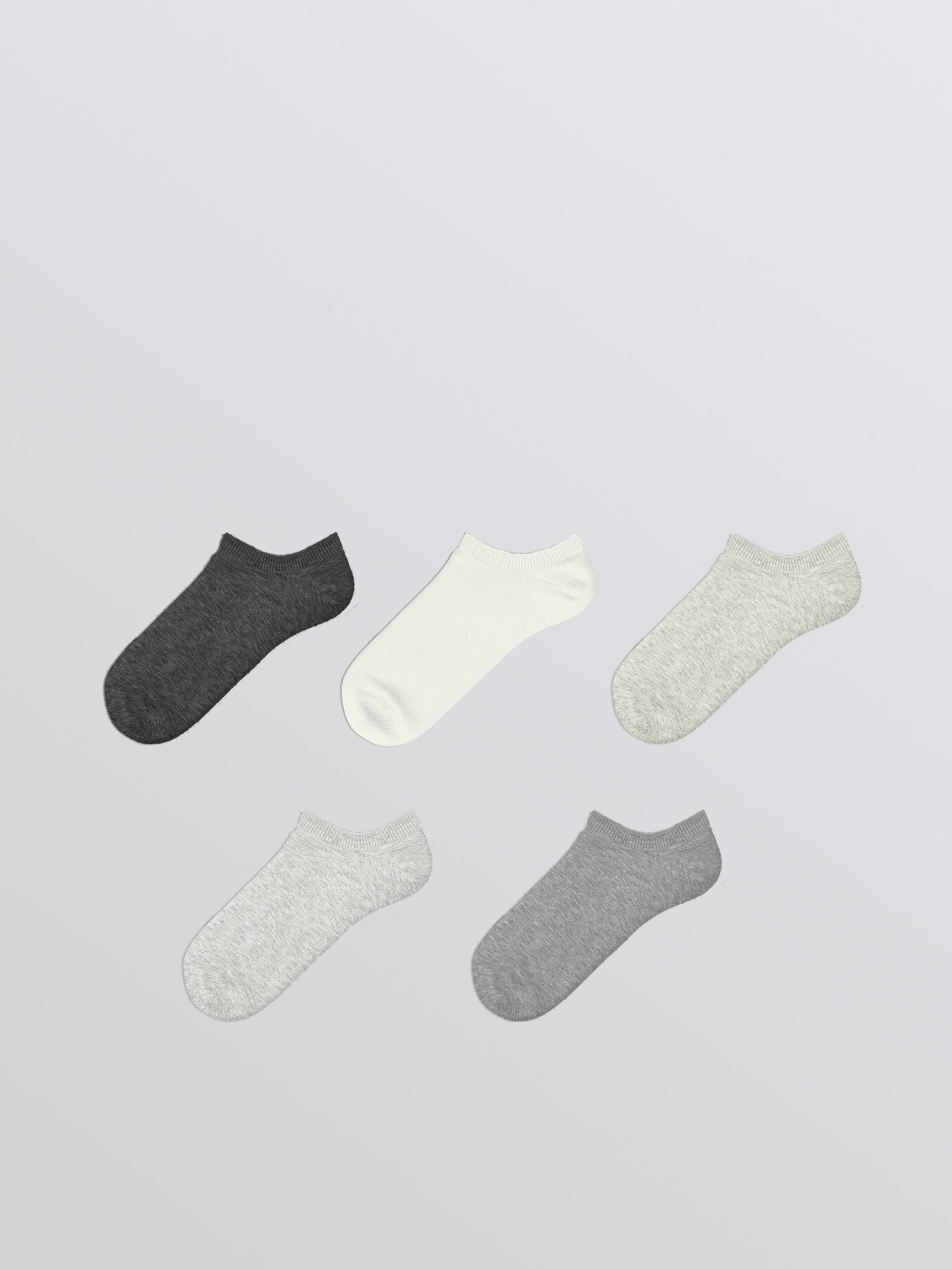 Women's Plain Trainer Socks 5-Pack