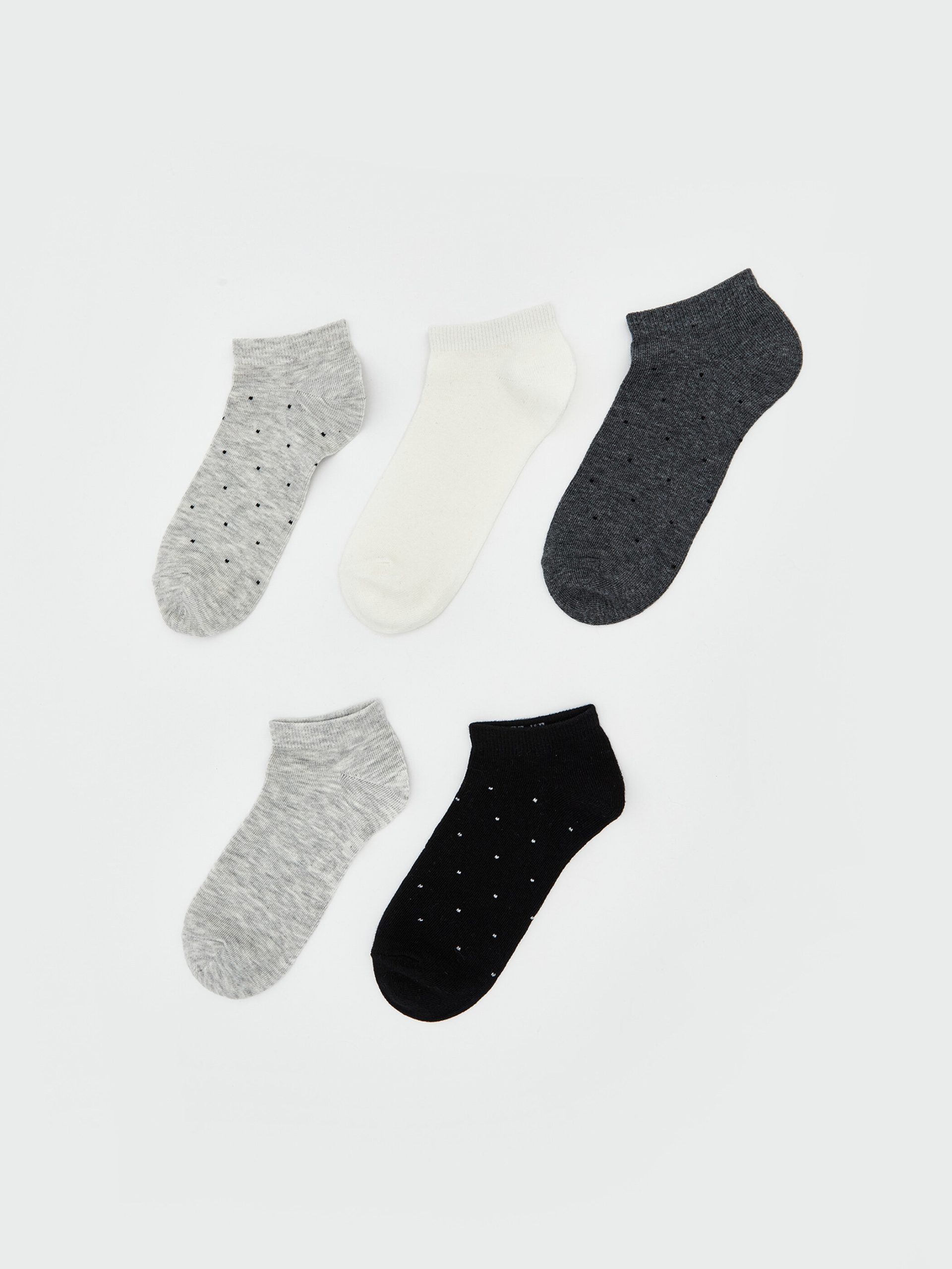 L_20261-S60629Z8-LAL_A.jpg Patterned Women's Trainer Socks 5-Pack - Image 1