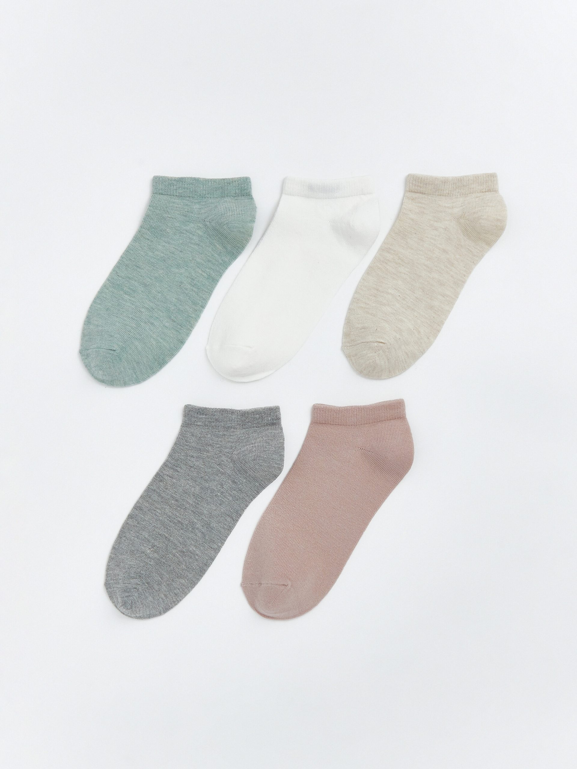 Women's Plain Trainer Socks 5-Pack