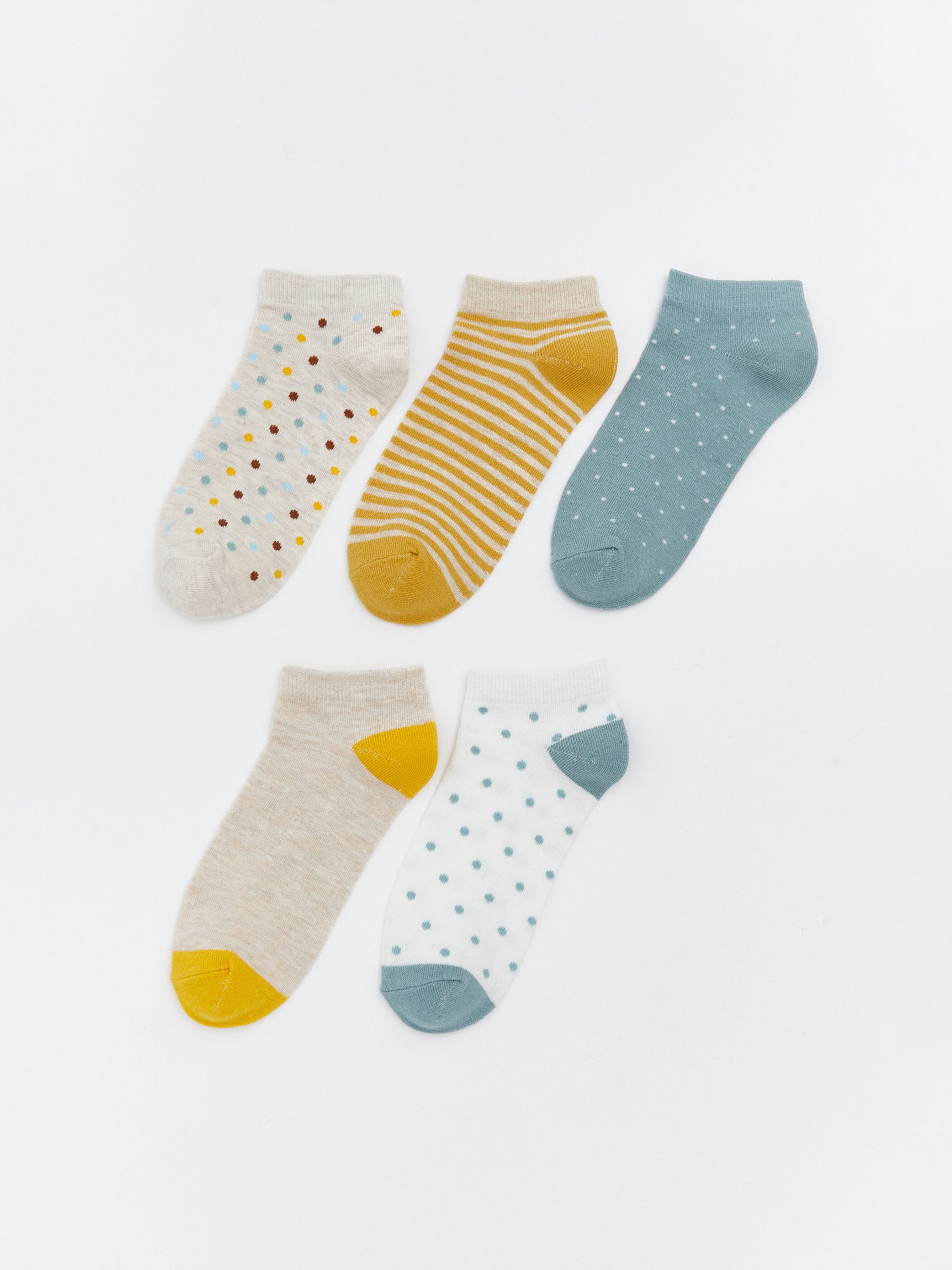 Women's Patterned Ankle Socks - Set of 5